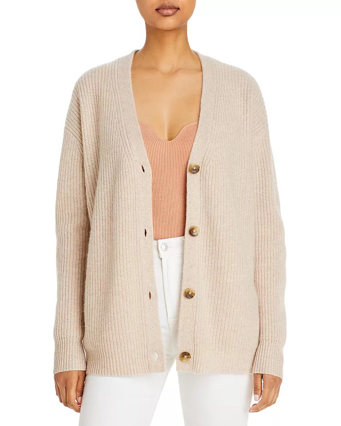 C by Bloomingdale's Cashmere C by Bloomingdale's Ribbed Oversized Cashmere Cardigan - 100% Exclus... | Bloomingdale's (US)