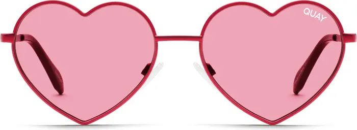 Quay Australia x Pride Heartbreaker 45mm Heart Sunglasses | Nordstrom | Nordstrom
