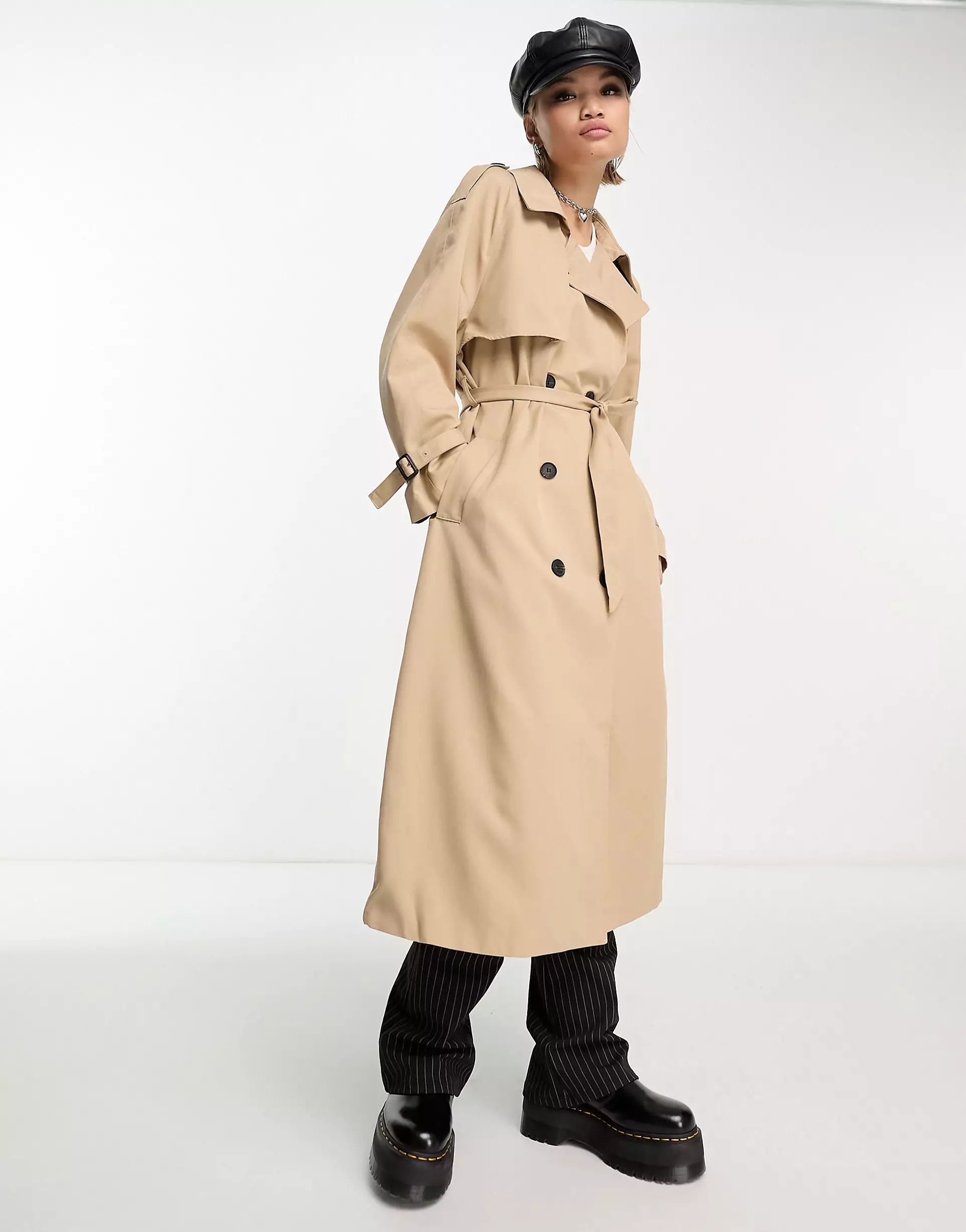 Only double breasted trench coat in camel | ASOS (Global)