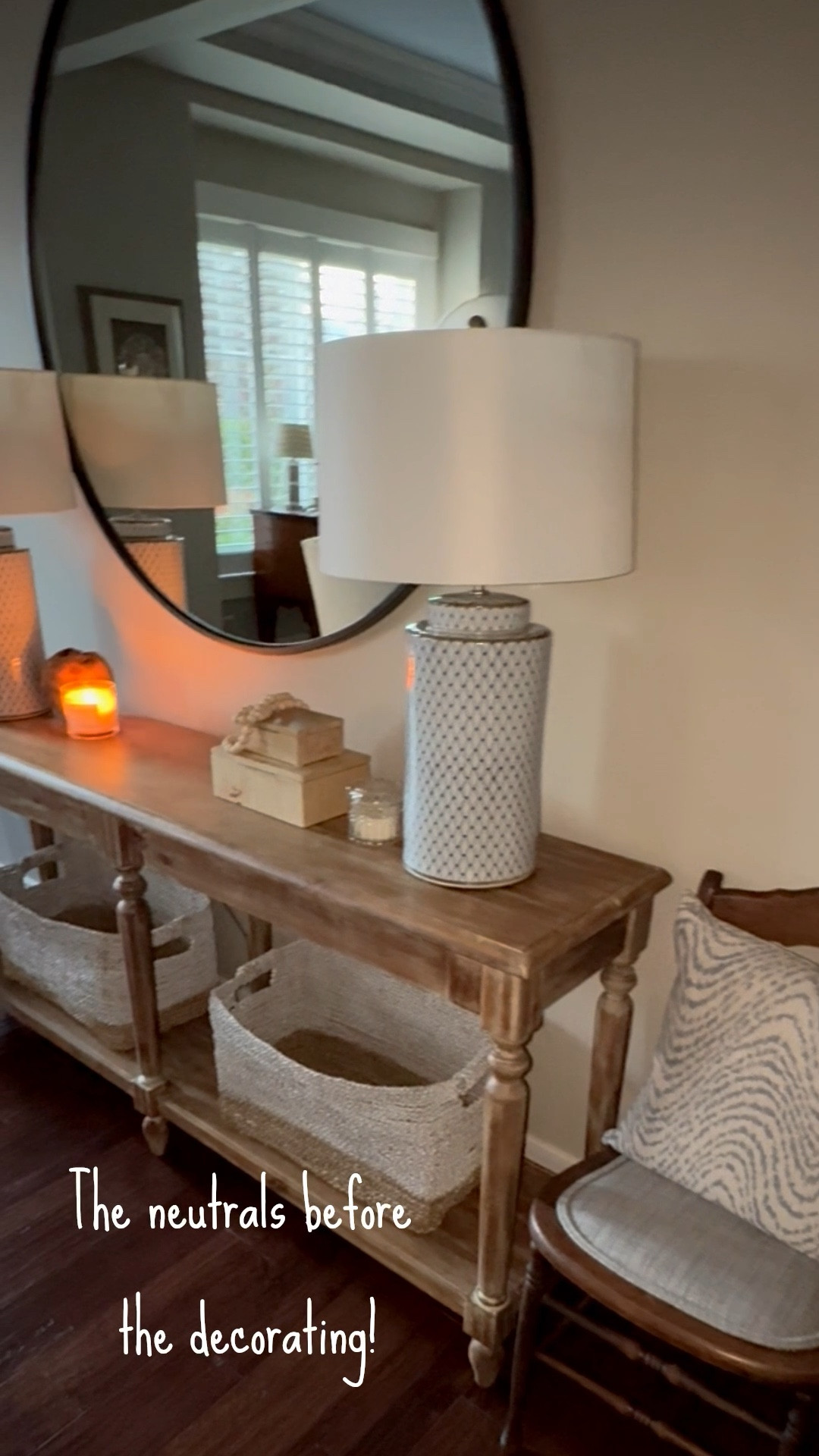 Neutrals are always a good idea and serve as a great base for adding in any holiday decor all year long. This console table is the perfect shape for a long entryway and mixing wood colors, metals and textures makes things inviting. My entry typically looks something like this without a lot more, makes it minimalist and easy to add or take away based on the season! @Wayfair

#LTKdayinmylife #LTKHome #LTKSeasonal