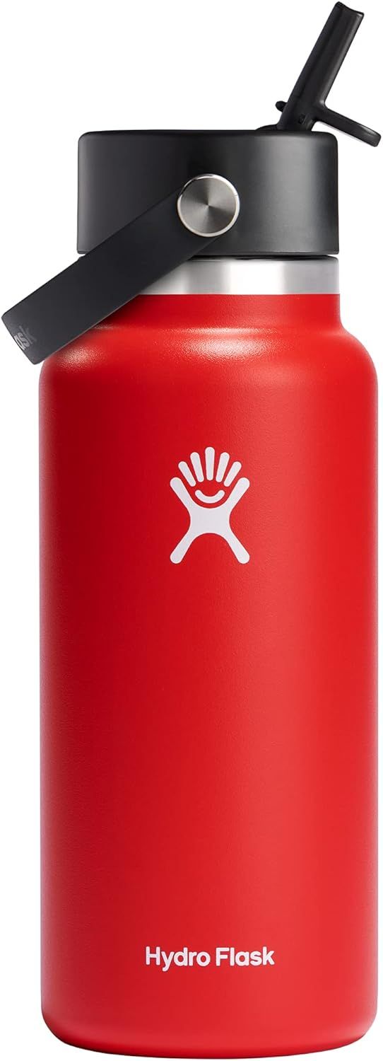 HYDRO FLASK Wide Mouth vacuum insulated stainless steel water bottle with leakproof closeable str... | Amazon (US)