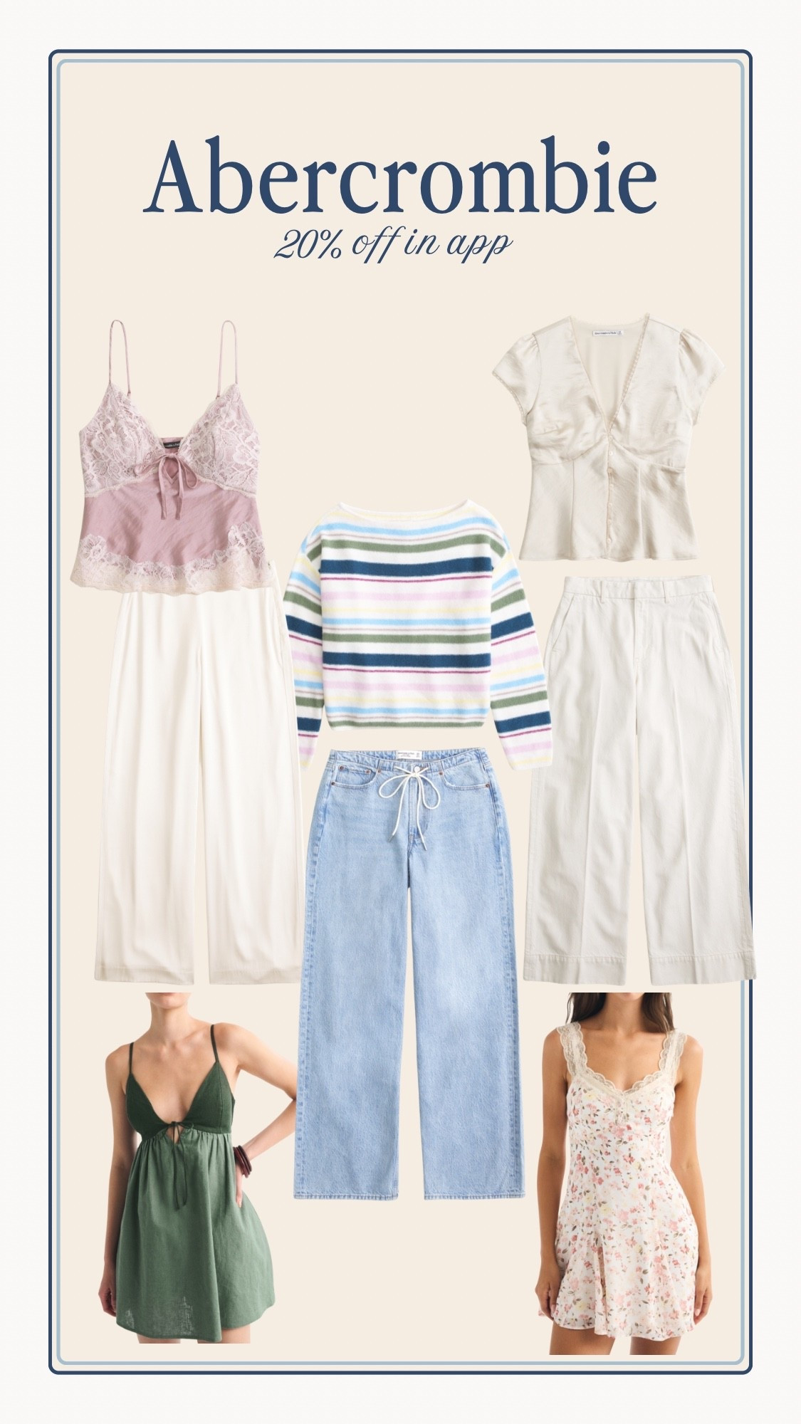 Abercrombie new arrivals! 20% off in app code APP20. What’s in my cart

#LTKSaleAlert #LTKSpringSale #LTKSeasonal