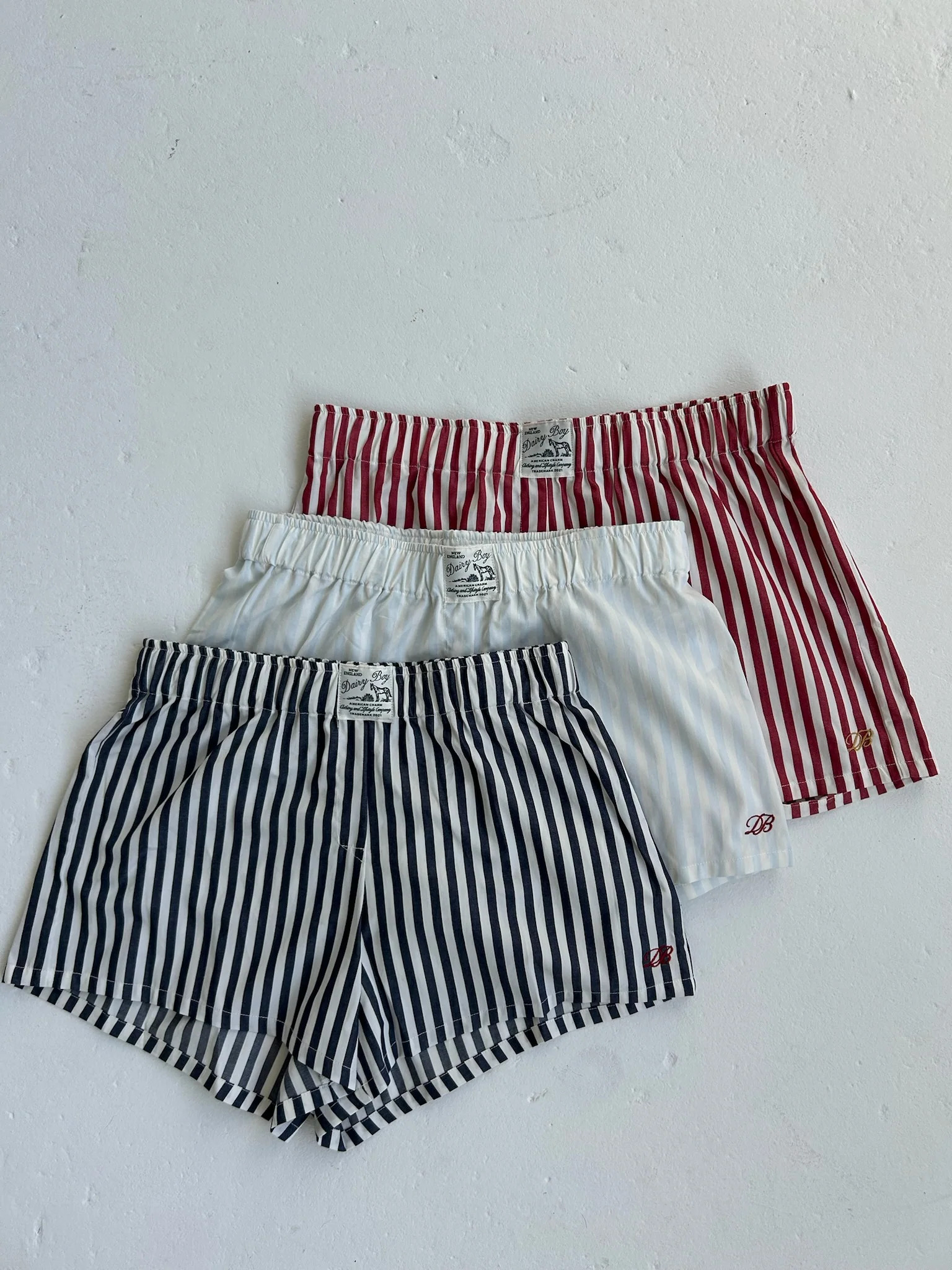 Fitted Boxer Short Set - Candy Stripe | Dairy Boy