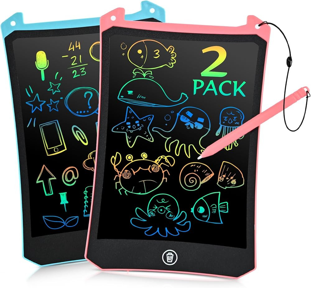 EooCoo Toys for Ages 2-4, Writing Tablets for Kids 2 Pack, Drawing Board, Kids Travel Essentials,... | Amazon (US)