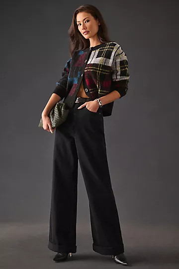 MOTHER SNACKS! High-Rise Funnel Heel Cuff Jeans | Anthropologie (US)