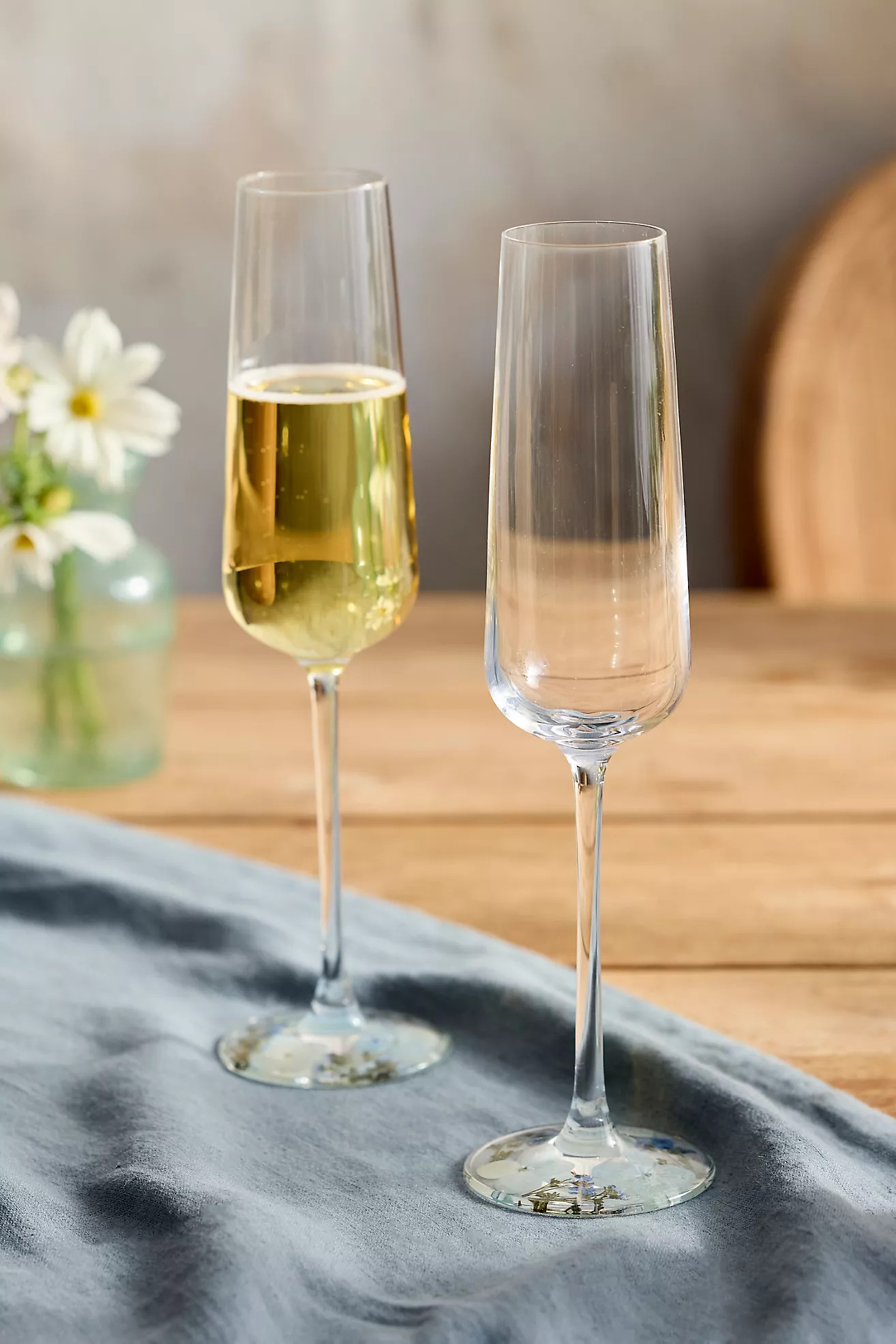 Pressed Floral Flutes, Set of 2 | Terrain