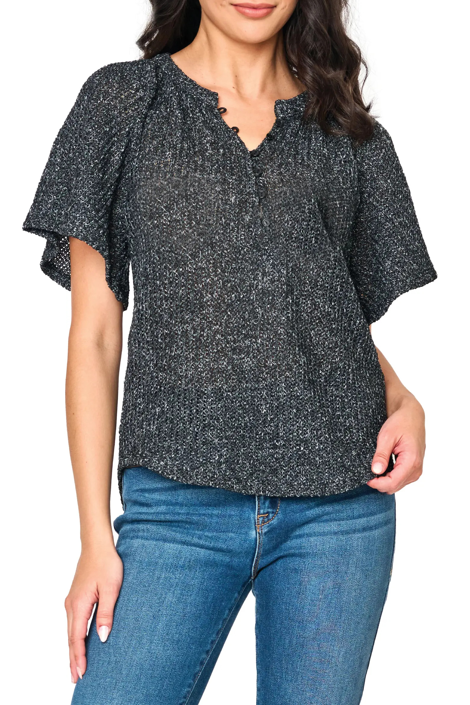 The Jordan Open Stitch Flutter Sleeve Sweater (Women) | Nordstrom | Nordstrom