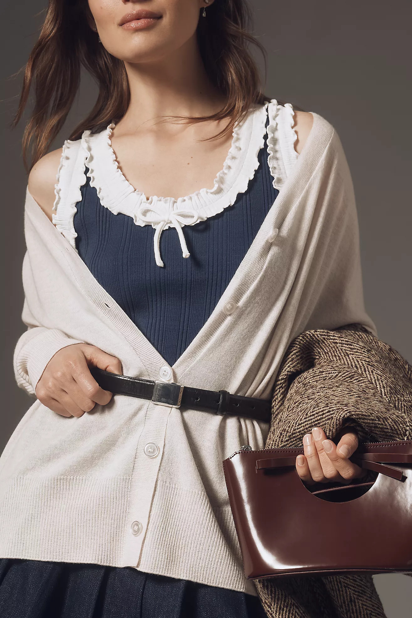 Maeve Ruffled Tie-Neck Tank | Anthropologie (US)