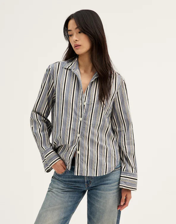 The Signature Y-Neck Shirt in Poplin | Madewell