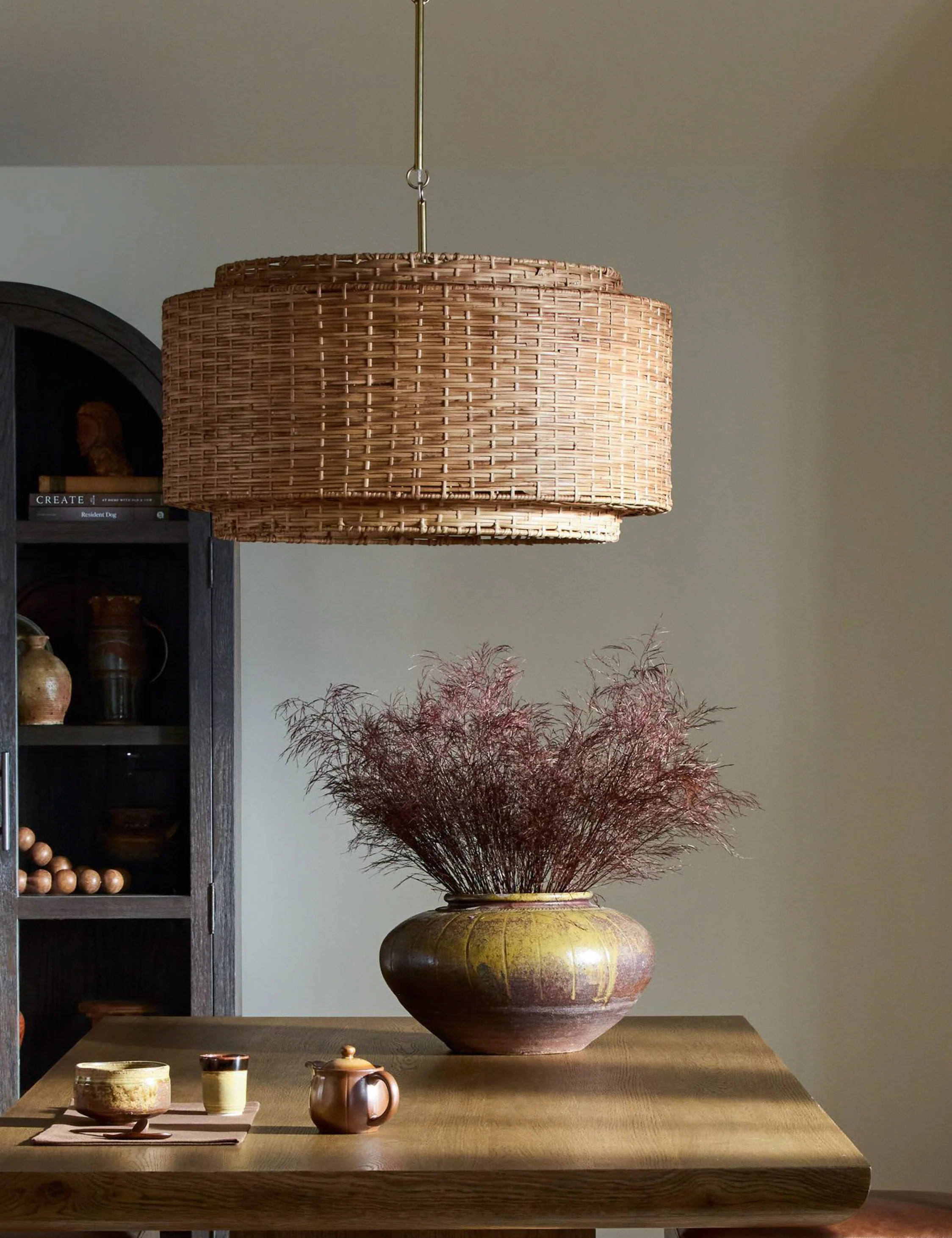 Maurette Pendant Light, Natural, 30"Dia | Lulu and Georgia 