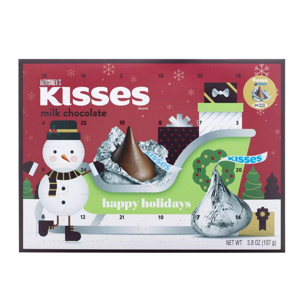 Hershey's Kisses Holiday Advent Calendar - 3.8oz | Target