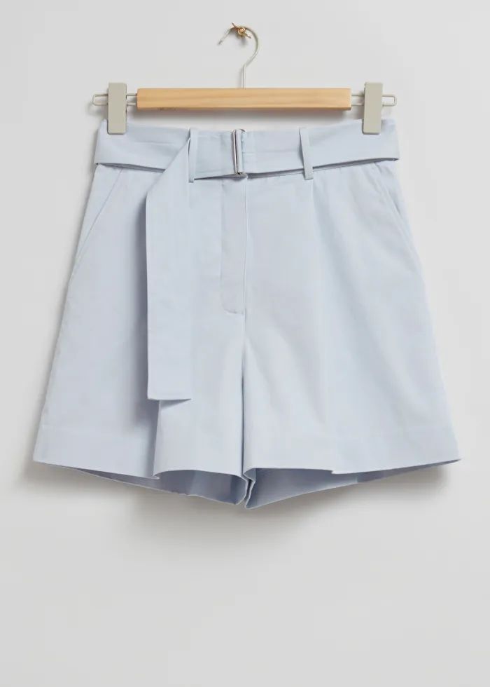 Belted Cotton Chino Shorts | & Other Stories US