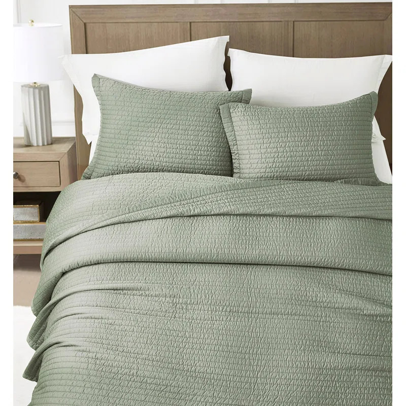 Sterling Creek Silky Cooling Eucalyptus Tencel Lyocell Pick Stitch Quilt Set & Reviews | Wayfair | Wayfair North America