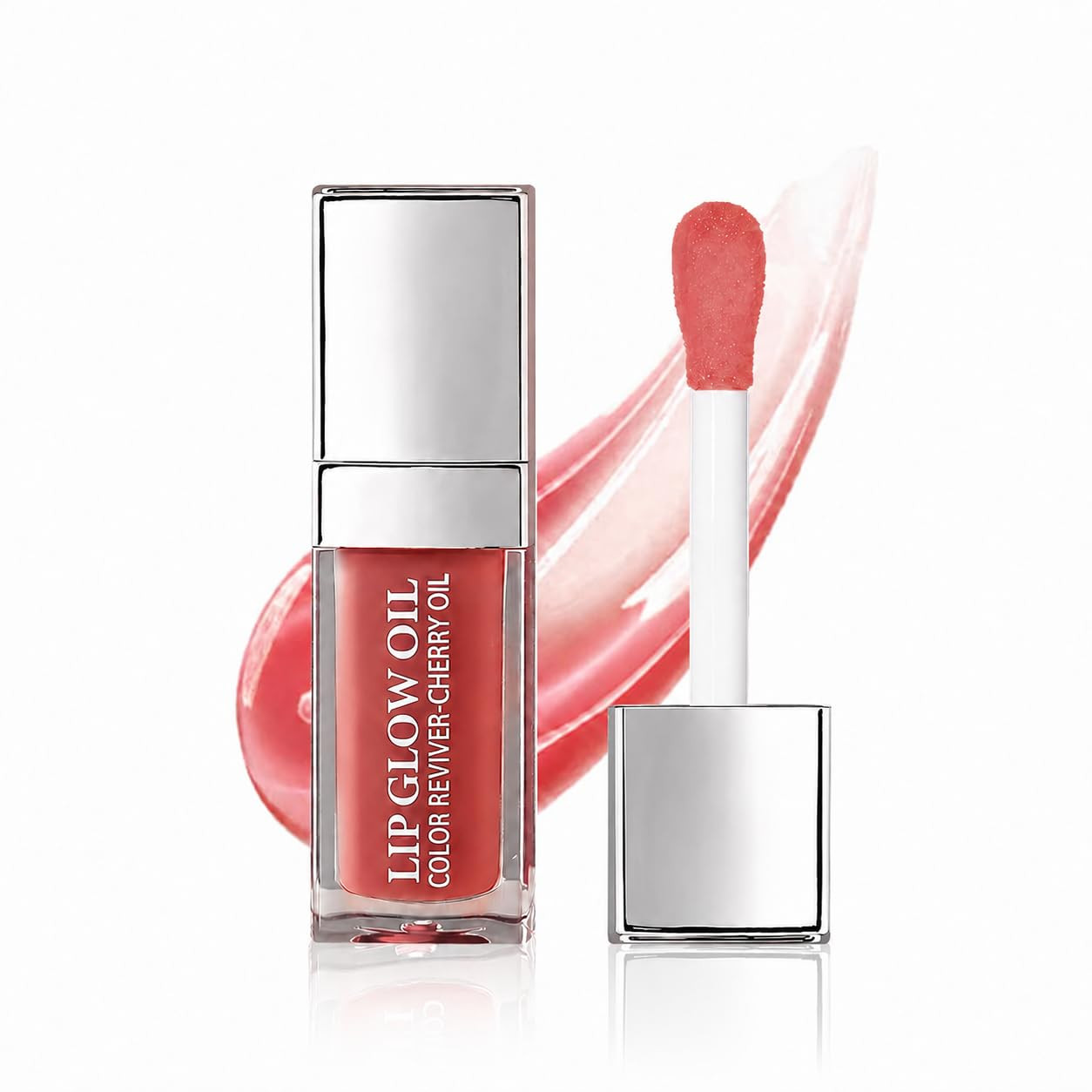 GECOMO Hydrating Lip Glow Oil, Lip Oil Gloss Transparent Toot Tinted Nourishing Long Lasting Repairing Lightening Lip Lines (ROSEWOOD) 0.2 OZ | Amazon (US)