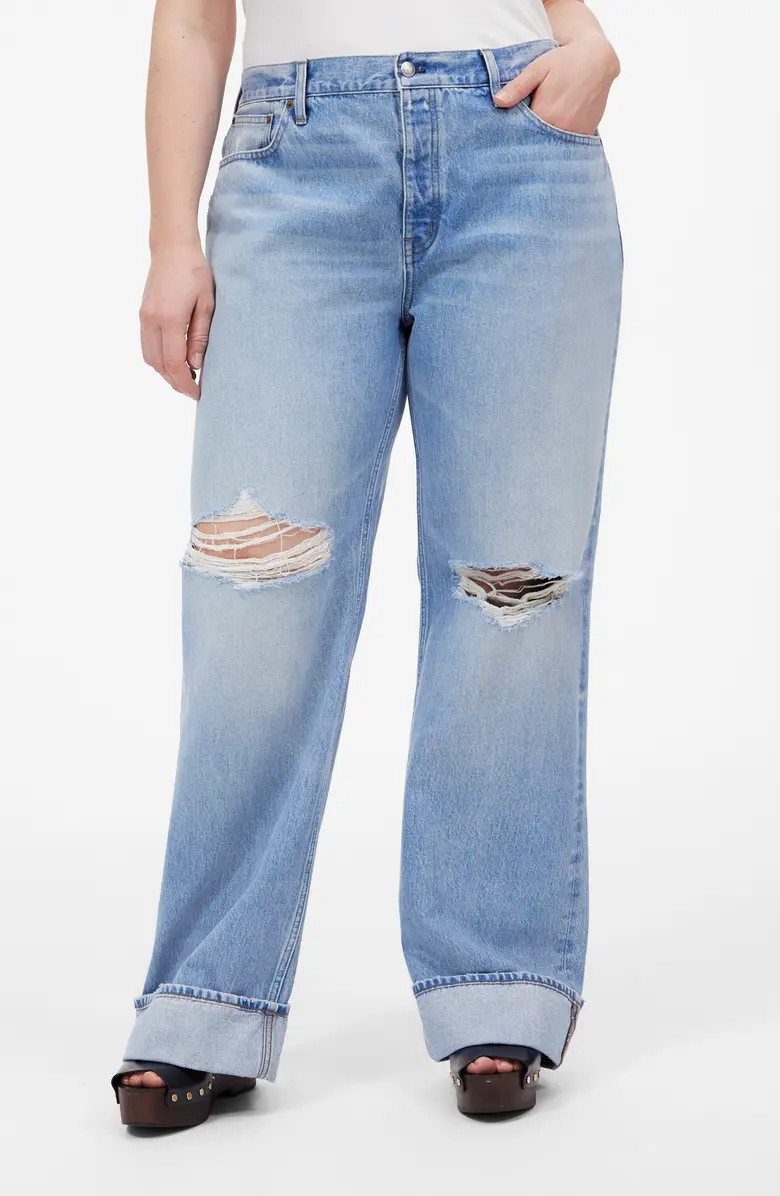 Madewell Low Slung Ripped Baggy Jeans | Nordstrom | Nordstrom