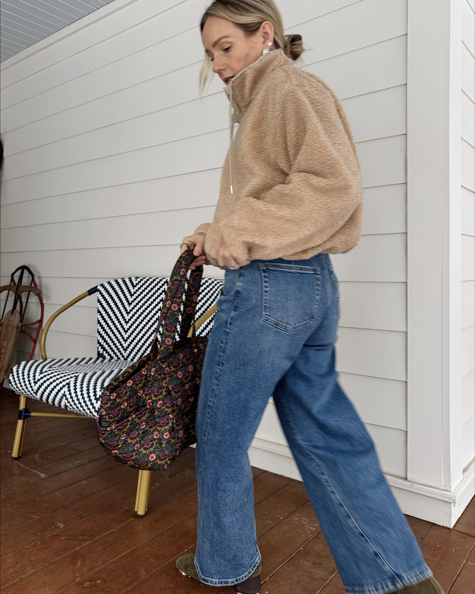 Wearing my regular size small in Athleta jacket, now 50% off, Pistola jeans are a bestseller, wearing my regular size (5'3), J.Crew layering navy tee, Sam Edelman ankle boots are true to size, Clare V Tote bag on heavy rotation lately, Athleta socks, EBY underwer & Pepper Bra, Heaven Mayhem silver earrings ~ xo, Claire 

#LTKSeasonal #LTKOver40 #LTKootd