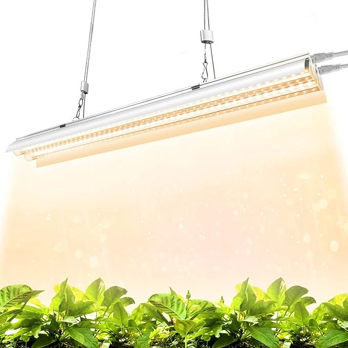 Monios-L T5 LED Grow Light, 2FT Full Spectrum Sunlight Replacement, 30W High Output Integrated Fi... | Amazon (US)
