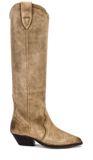 Isabel Marant Denvee Boot in Taupe. - size 38 (also in 36, 36 (US 5-5.5), 37, 37 (US 6-6.5)) | Revolve Clothing (Global)