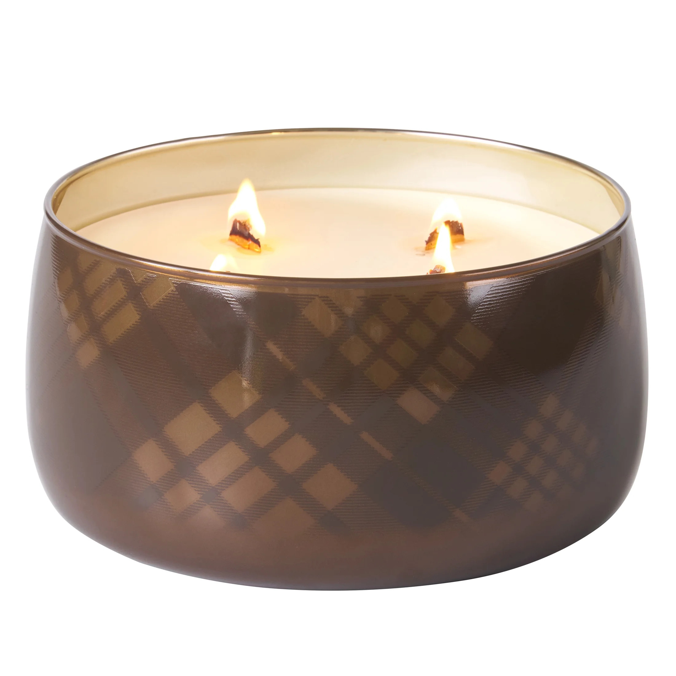 Better Homes & Gardens Intense Warm Leathered Amber Scented Wooden 4-Wick Glass Jar Candle 60oz. - Walmart.com | Walmart (US)