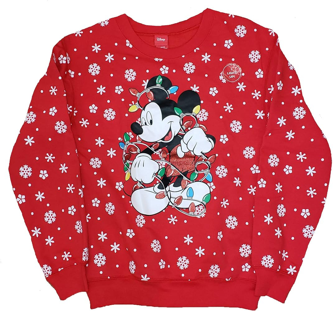 Junior's Christmas Disney Mickey Mouse Red Lighted | Amazon (US)