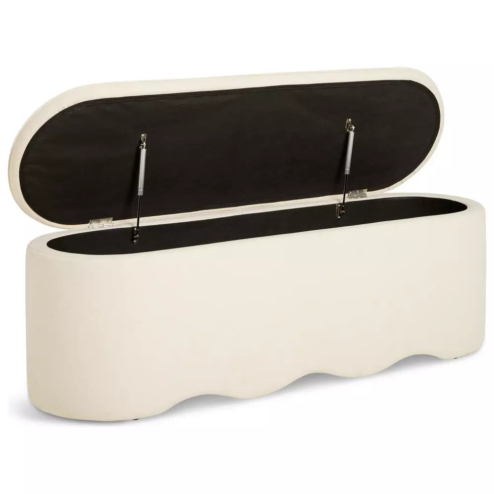 Buy Habitat Onda Large Fabric Ottoman - Natural | Storage benches and ottomans | Habitat | Habitat UK