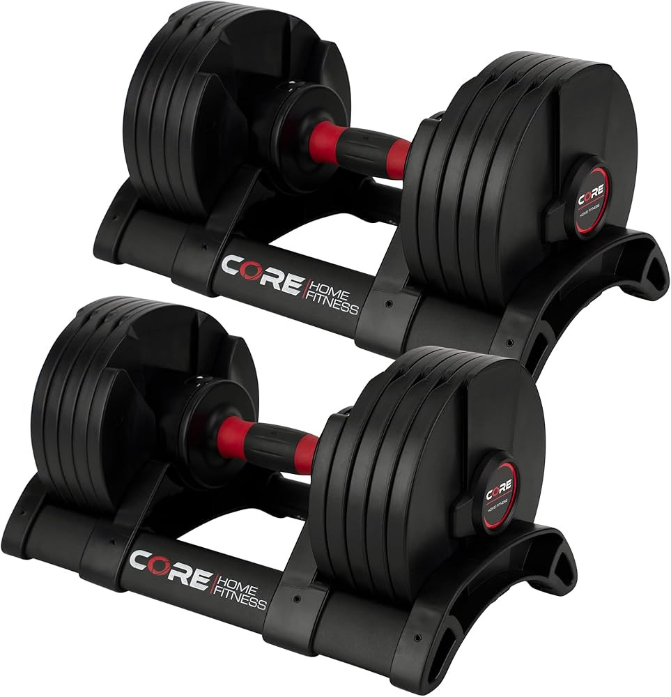 Core Fitness® Adjustable Dumbbell Weight Set by Affordable Dumbbells - Space Saver - Dumbbells f... | Amazon (US)