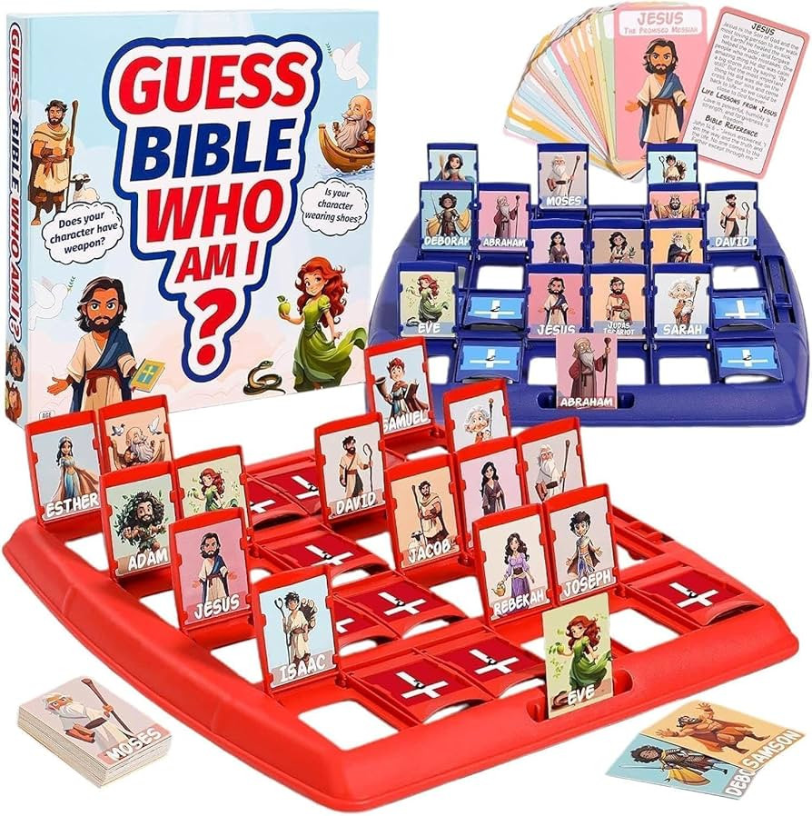 Bible Guesses Who Game, Who Am I Board Games for Family, 24 Holy Characters with Scripture & Life... | Amazon (US)