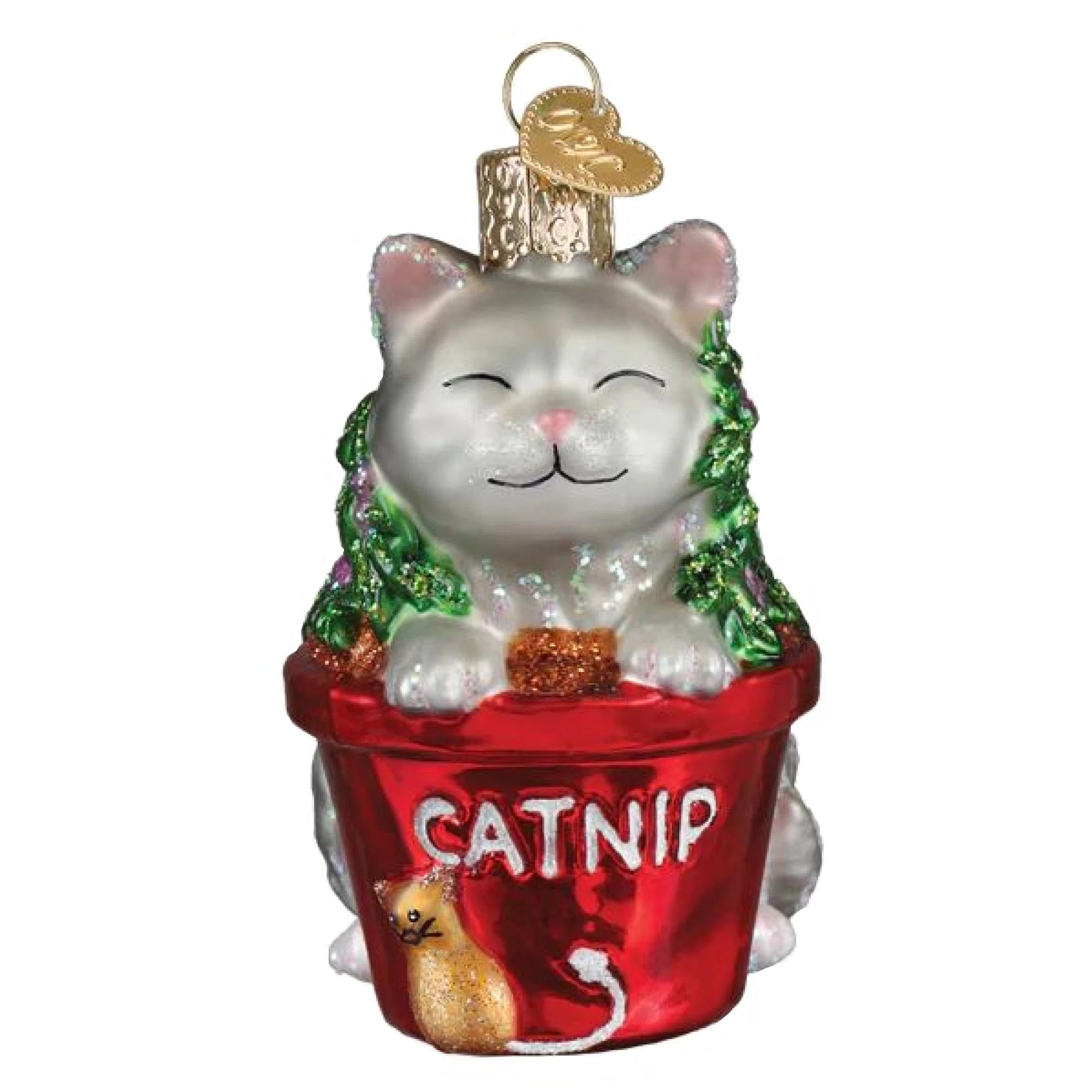 Old World Christmas Blown Glass Ornament for Christmas Tree, Catnip Cat | Wayfair North America