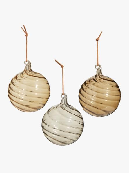 Taupe Blown Glass Ball Ornament, Set of 9 | Amazon (US)