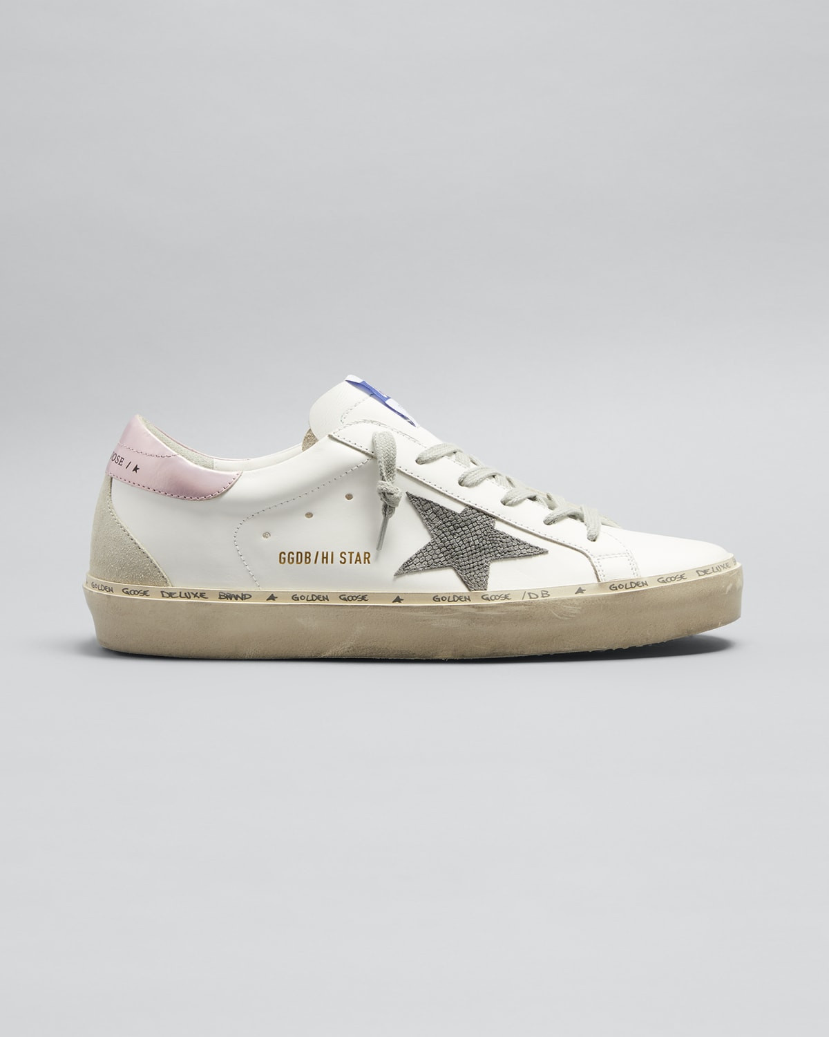 Hi Star Mixed Leather Platform Script Sneakers | Bergdorf Goodman