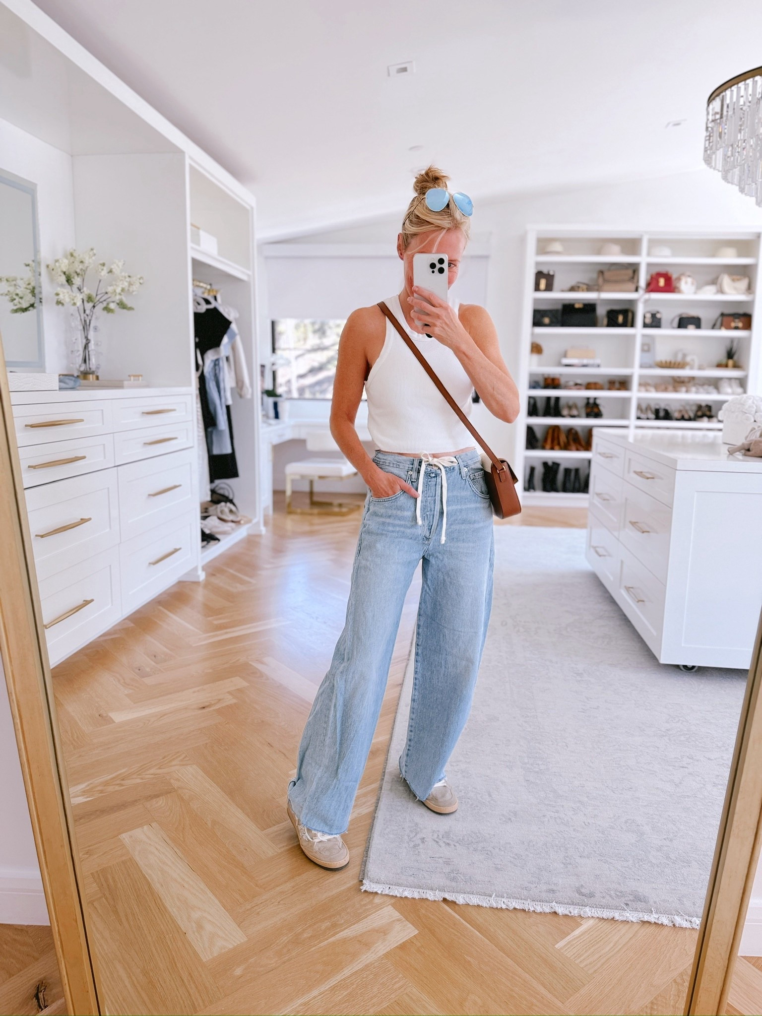 I loved these super cool jeans so much that I also bought them in a tan color too. Size down one size. 



#LTKootd #LTKOver40 #LTKSeasonal