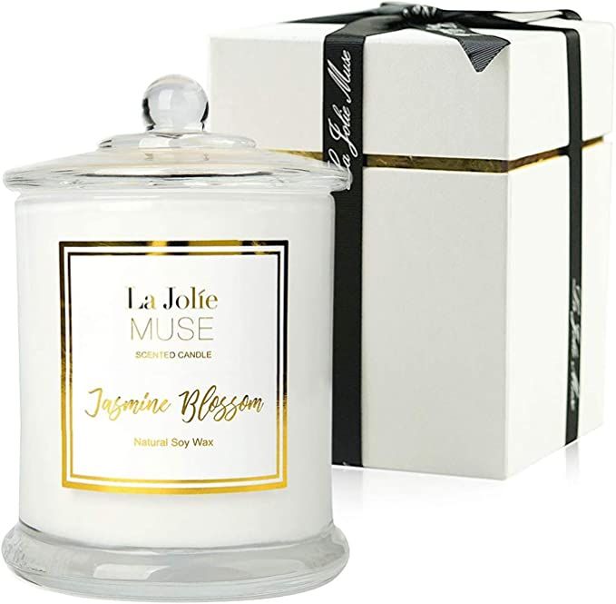 LA JOLIE MUSE Jasmine Scented Candle, Candle Gift for Women, Natural Soy Wax, 65 Hours Burn Fine ... | Amazon (US)