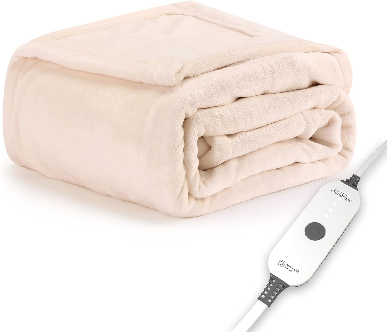 Sunbeam Electric Throw Royal Posh Velvet Heated Blanket, 4 Heat Settings, 4-Hour Auto Shut-Off, F... | Amazon (US)