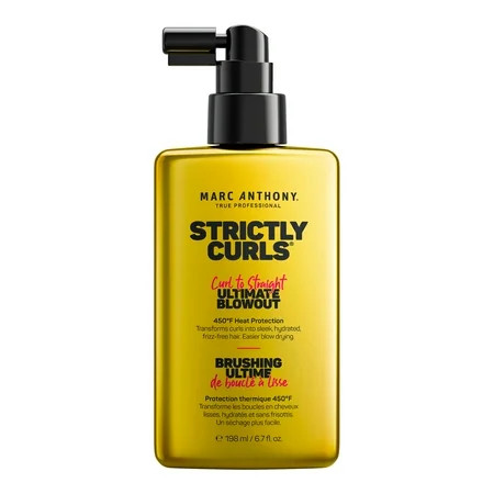Marc Anthony Strictly Curls, Curl to Straight Ultimate Blowout Heat Protective Spray, 6.7 fl oz | Walmart (US)