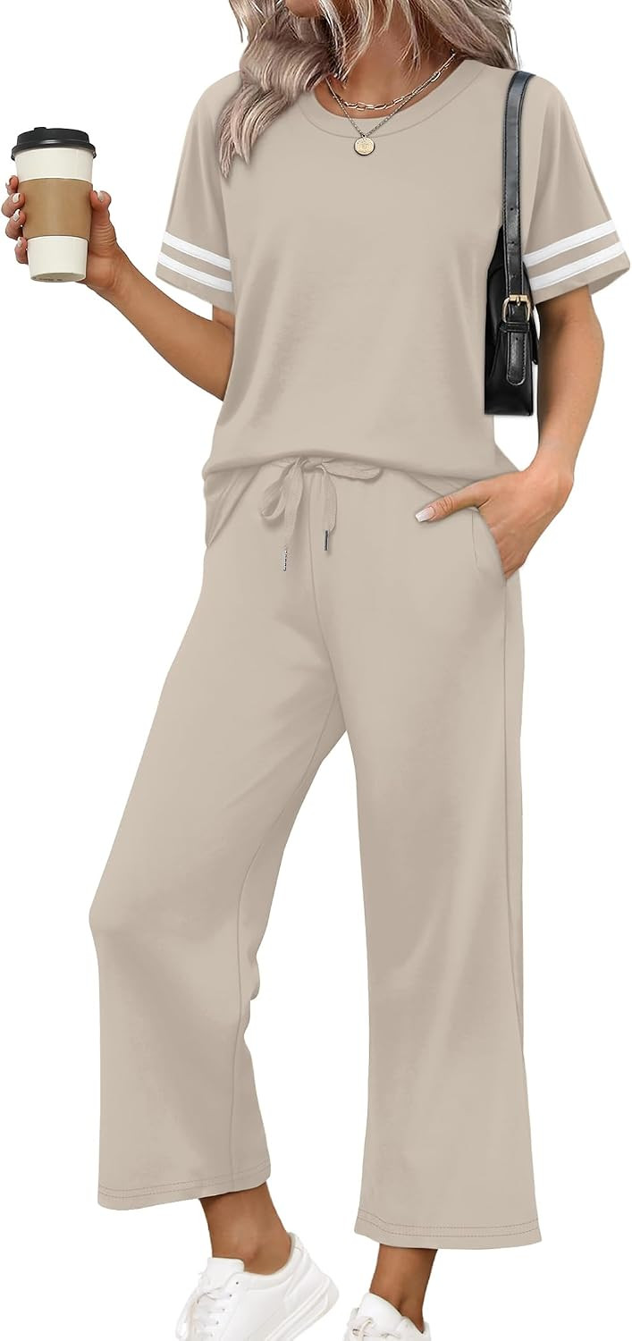 WIHOLL Two Piece Sets for Women Summer Outfits Lounge Set Beach Vacation | Amazon (US)