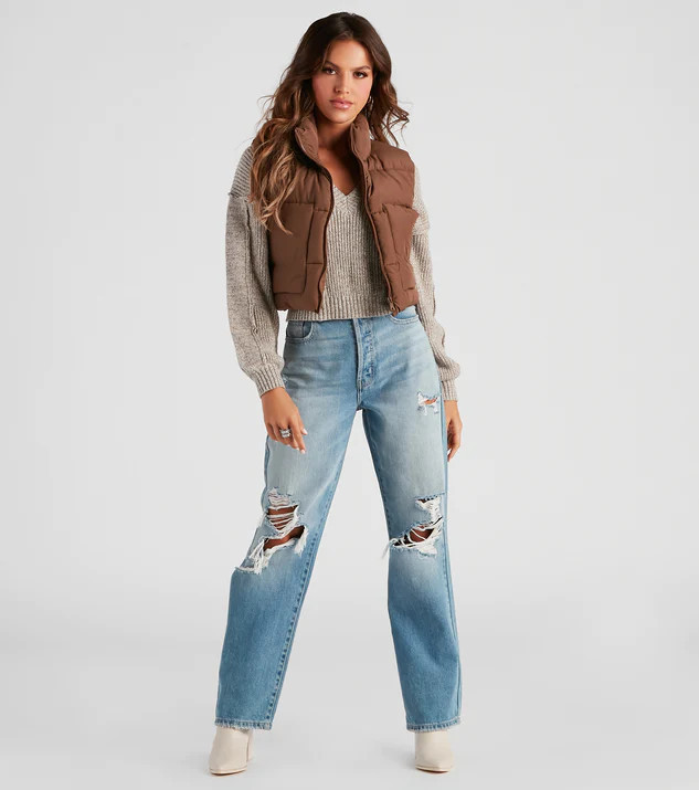 Small Town Girl Puffer Crop Vest | Windsor Stores