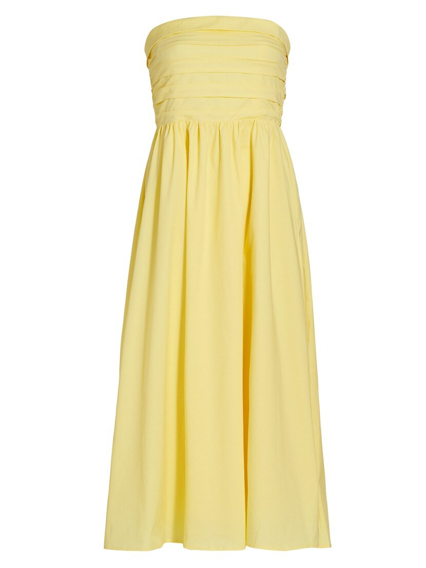 Pleated Cotton Midi-Dress | Saks Fifth Avenue