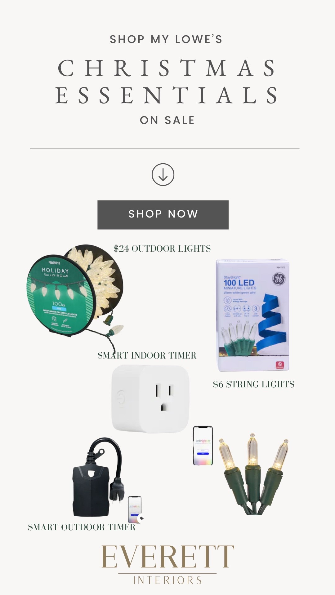 Alright, yall.  Hear me out- you’re probably going to be buying these things anyway as your setting up your Christmas and realize a whole strand of lights is out of commission, or  you’re realizing you need a timer for your tree so you don’t waste electricity or have to manually turn it on and off daily, so you might as well get them on sale!! 

These are all my holiday essentials this season and they’re all on SALE for under $25 right now!! 

#lowespartner #SmartHomeFinds #LTKSale #HolidayDeals #ChristmasOnABudget #christmaslights 


#LTKCyberWeek #LTKHoliday #LTKFindsUnder50