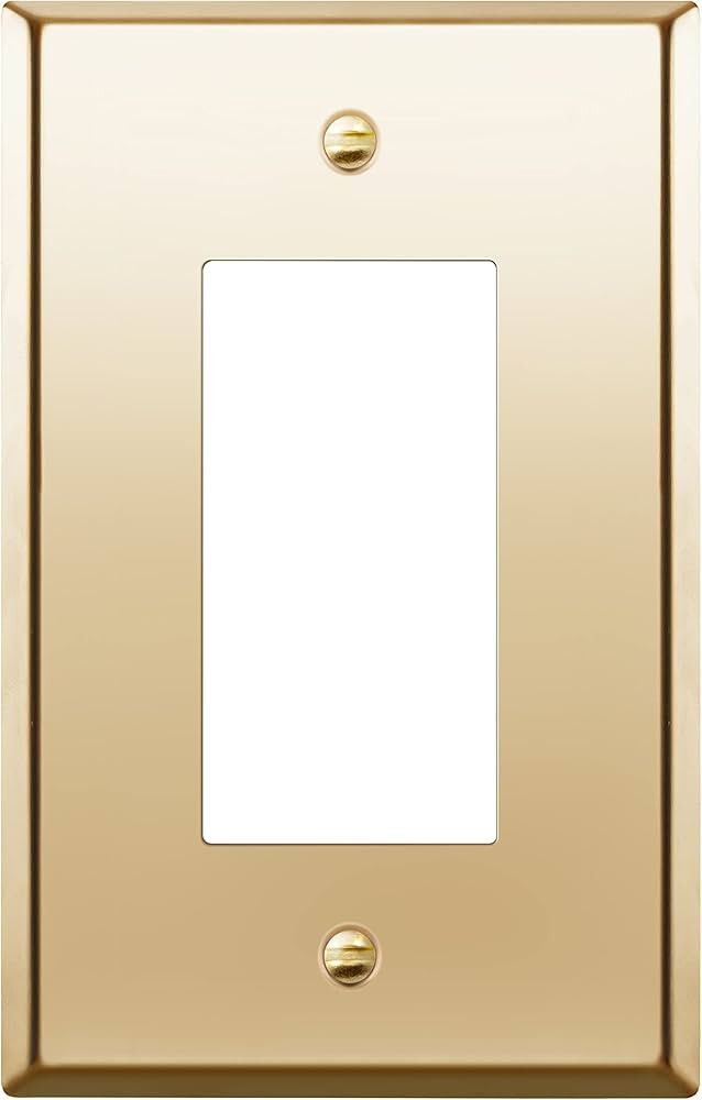 ENERLITES Decorator Switch or Receptacle Metal Wall Plate, Stainless Steel Outlet Cover, Corrosio... | Amazon (US)
