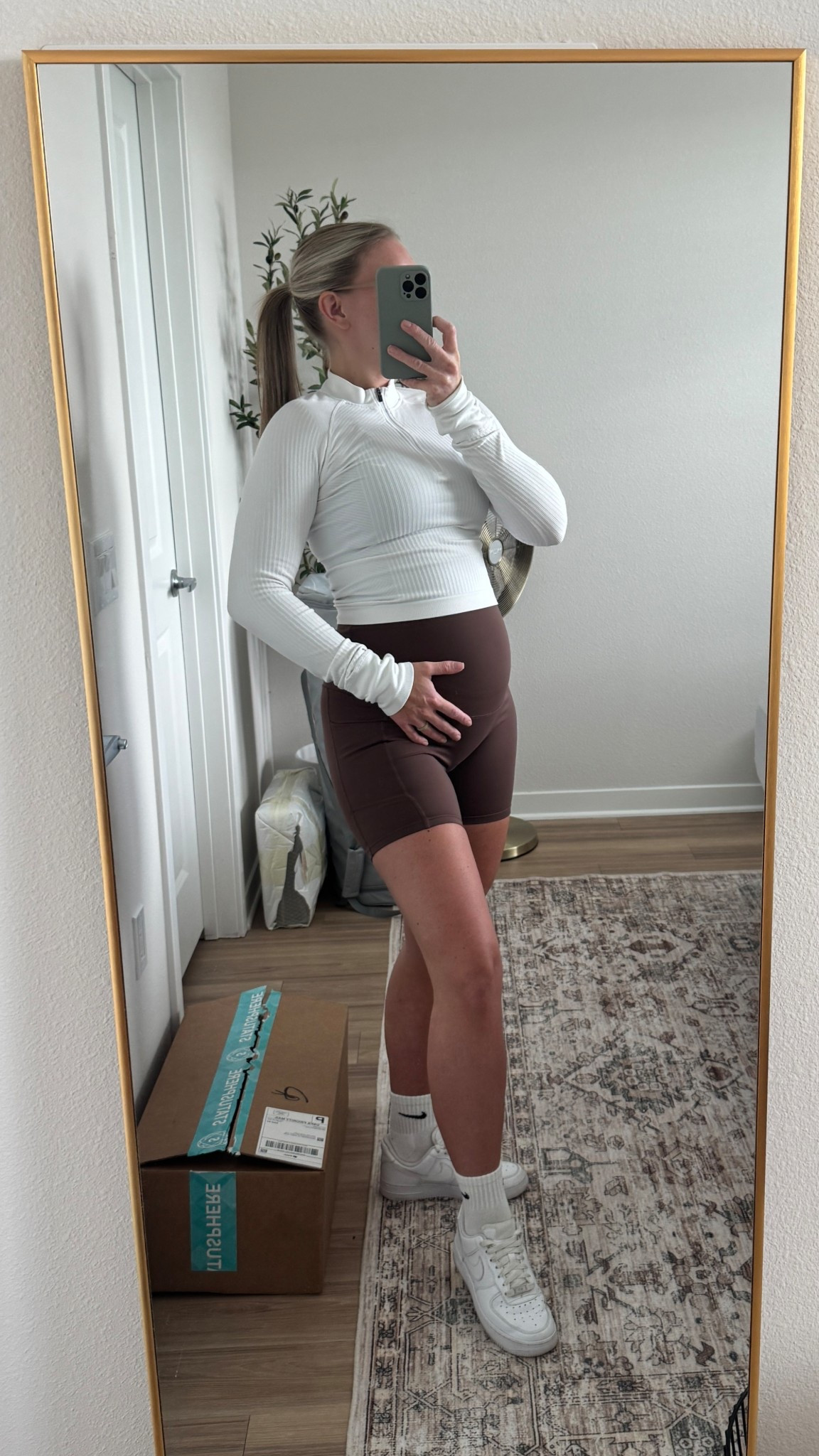 Bump friendly workout fit 

Shorts: medium 

#LTKBump #LTKStyleTip