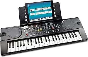 RockJam 49 Key Keyboard Piano with Power Supply, Sheet Music Stand, Piano Note Stickers & Simply ... | Amazon (US)