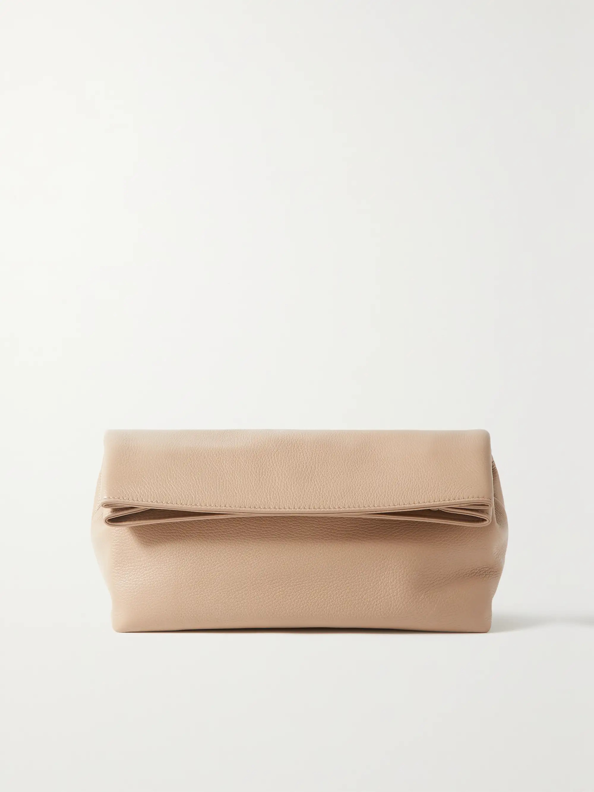 Sand Phoebe A textured-leather clutch | GABRIELA HEARST | NET-A-PORTER | NET-A-PORTER (US)