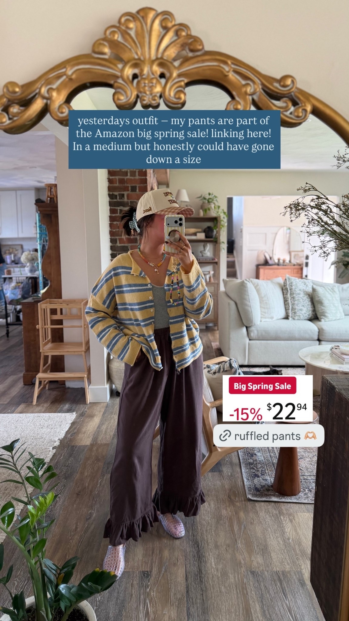 yesterdays outfit — my pants are part of the Amazon big spring sale! linking here! In a medium but honestly could have gone down a size  @tarse_collab