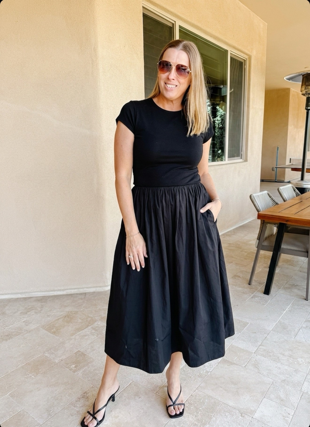 Simple chic black dress

Dress it up or down, fits so good
Wearing my true size 

Black dress, maxi dress, wedding guest dress, date night outfit, over 50 style, elevated basics

#LTKfall #LTKdresses #LTKstyletip