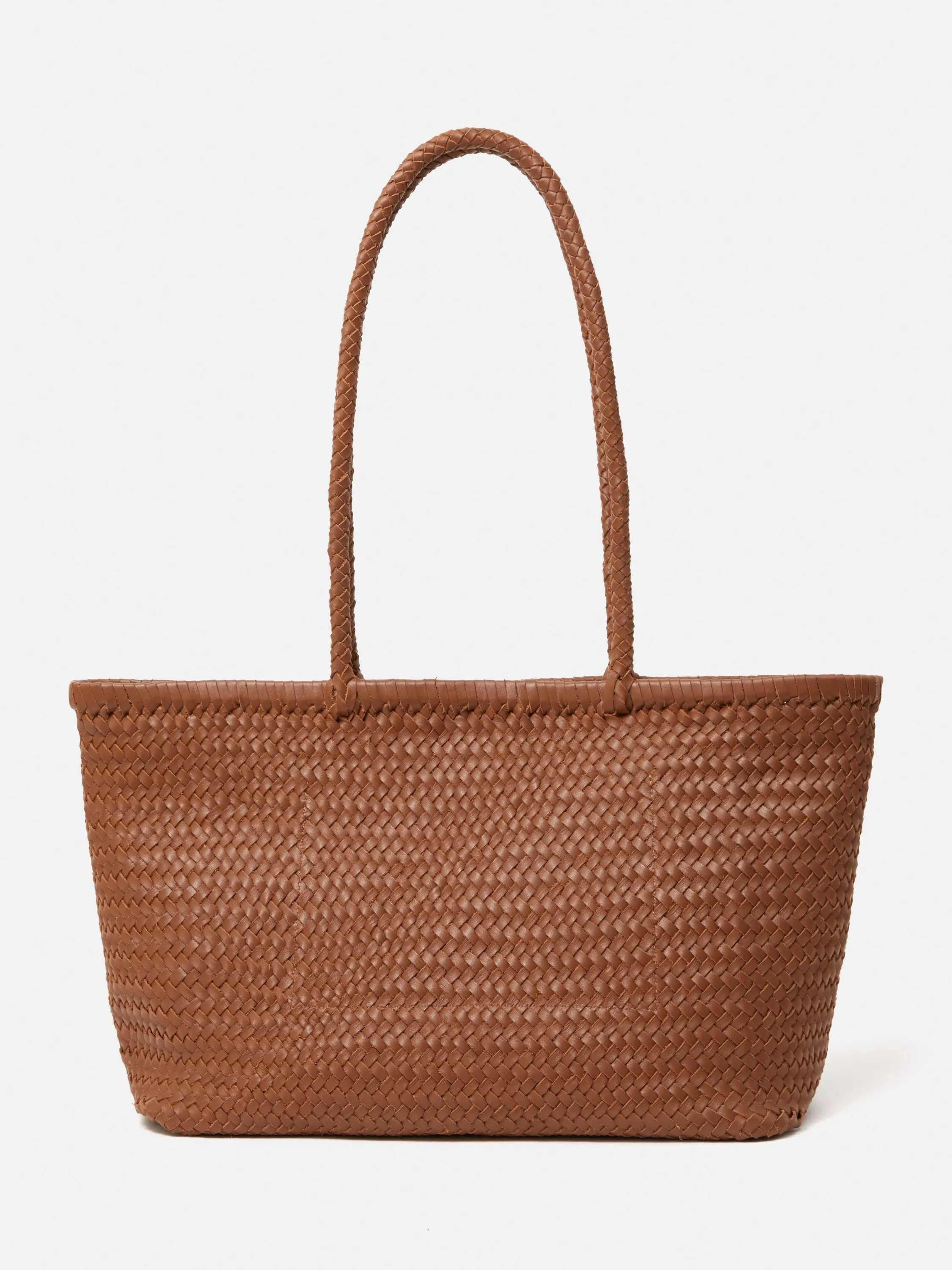 Jigsaw Woven Leather Tote Bag | John Lewis (UK)