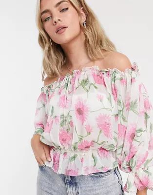 Topshop smock blouse in floral print | ASOS (Global)