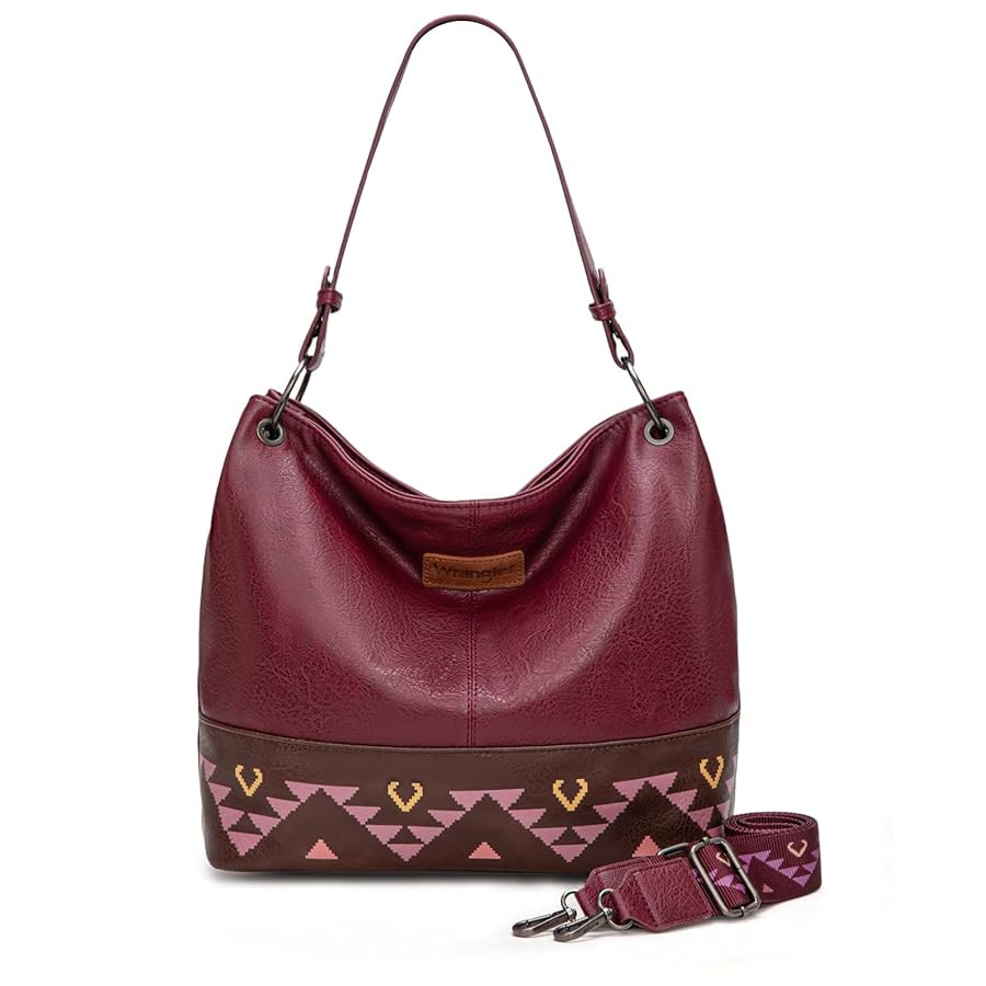 Wrangler Hobo Bags for Women Vegan Leather Top Handle Shoulder Purses and Handbags | Amazon (US)