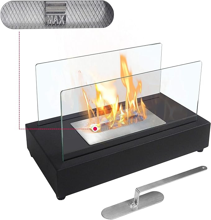 ATR ART TO REAL Upgrades Rectangle Tabletop Bio Ethanol Fireplace Indoor Outdoor Fire Pit Portabl... | Amazon (US)
