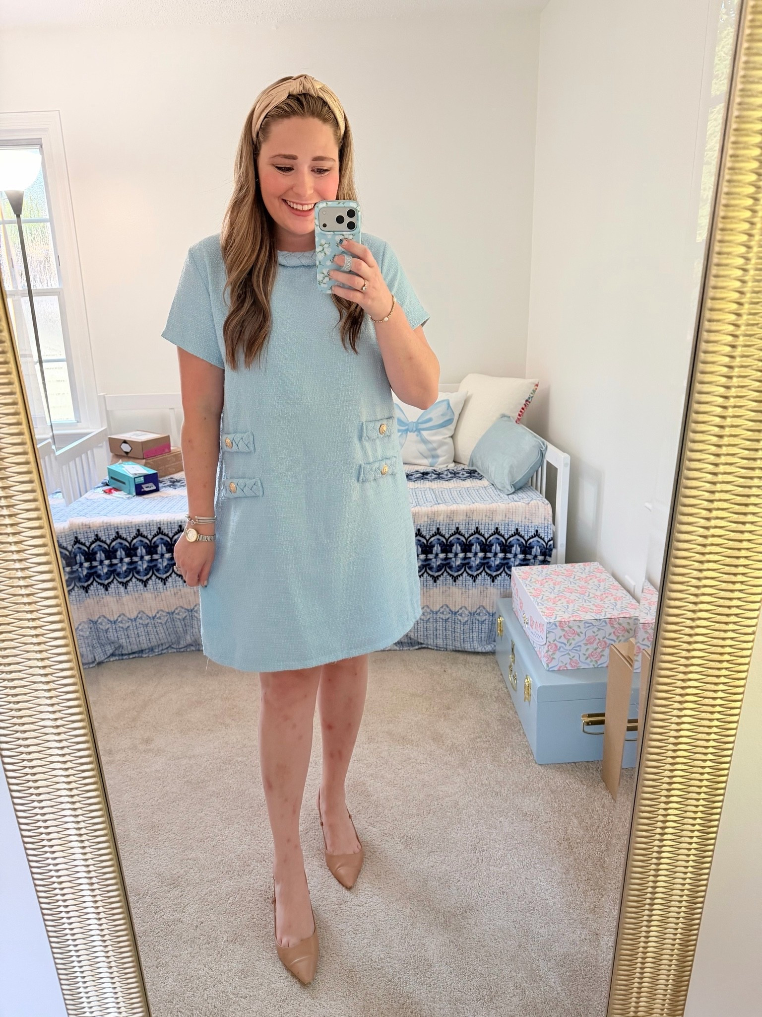 Work Outfit || Workwear || Tweed Dress || Blue dress

#LTKootd #LTKWorkwear