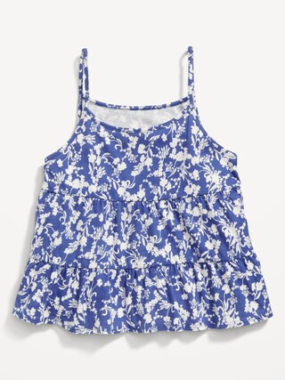 Printed Tiered Swing Cami Top for Girls | Old Navy (US)